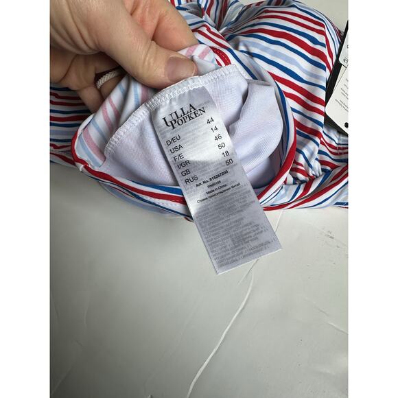Ulla Popken Scribbled Stripes Two Piece Tankini Set - Picture 6 of 10